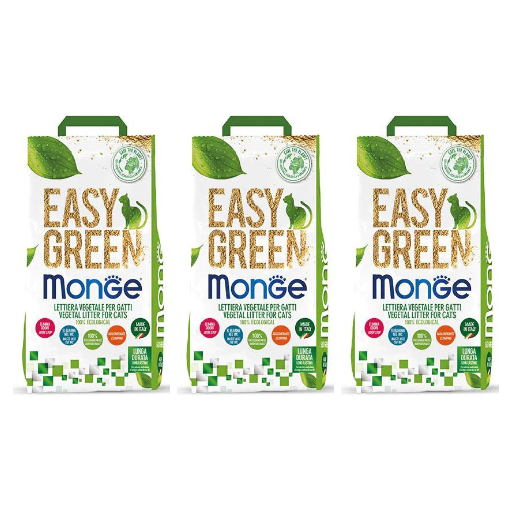 Monge Easy Green 10 Litri Lettiera Agglomerante Vegetale - OFFERTA 3 Sacchi Monge Easy Green 10 Litri Lettiera Agglomerante Vegetale - OFFERTA 3 Sacchi